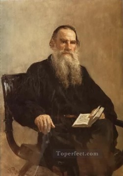  Russian Painting - Leo Tolstoy Russian Realism Ilya Repin
